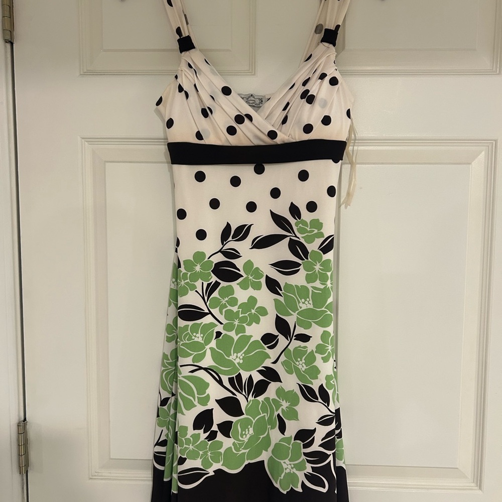 Polka Dot and Floral Dress